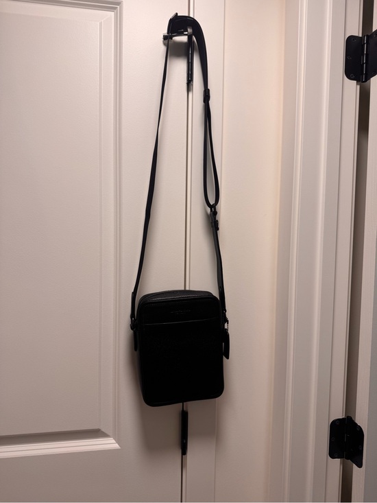 Coach Other - Coach Black Leather Crossbody Messenger Bag
